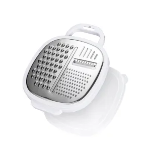 2PCS Multifunctional Kitchen Grater | Stainless Steel Cheese, Vegetable, and Fruit Shredder with Handle