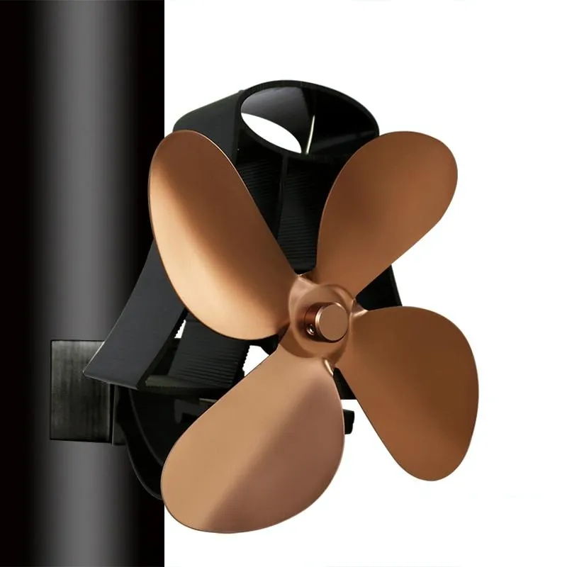 4-Blade Heat Powered Fireplace Stove Fan | Aluminium | Silent Eco-Friendly Operation