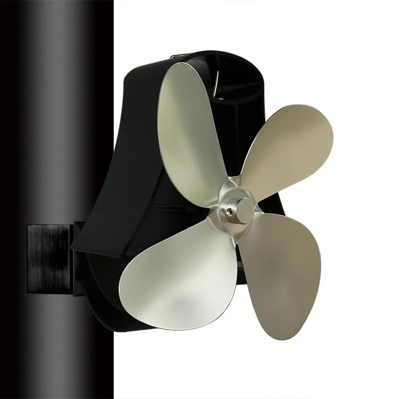4-Blade Heat Powered Fireplace Stove Fan | Aluminium | Silent Eco-Friendly Operation