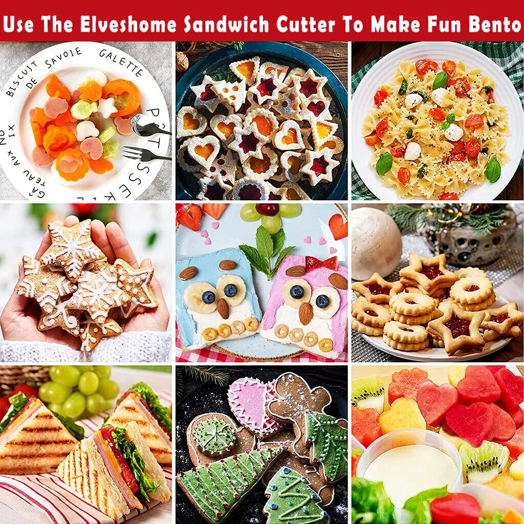 45PCS Sandwich Cutter Set | Kids DIY Toast Molds | Bread Food Moulds | Xmas Gift