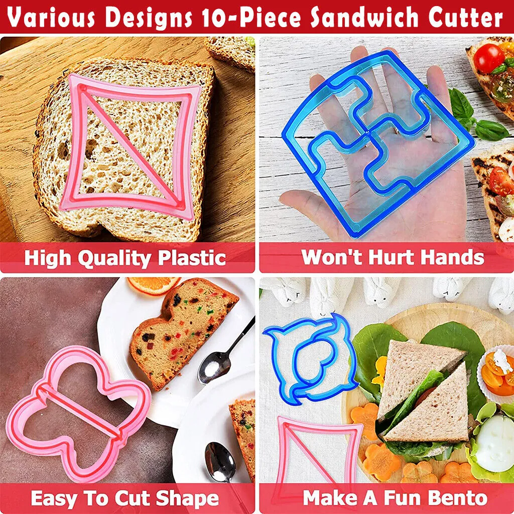 45PCS Sandwich Cutter Set | Kids DIY Toast Molds | Bread Food Moulds | Xmas Gift