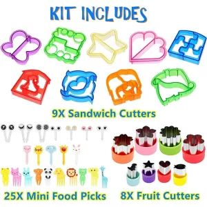 45PCS Sandwich Cutter Set | Kids DIY Toast Molds | Bread Food Moulds | Xmas Gift