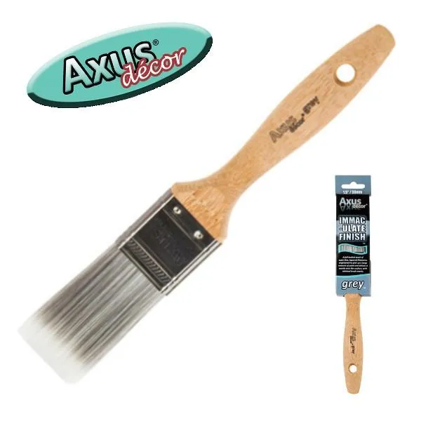 Axus Decor Grey Immaculate Finish Paint Brushes