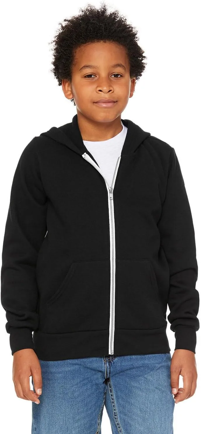 BELLA   CANVAS - Youth Sponge Fleece Full-Zip Hoodie - 3739Y