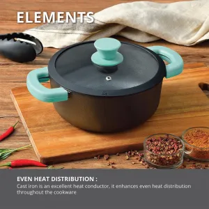 Bergner Induction Safe Cooking Pot With Lid  - 2000 ml/9 Inches