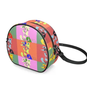 Chic Nappa Leather Round Crossbody Bag