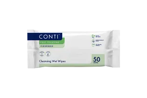 Conti® Large Post Toileting Cleansing Wet Wipes - Fragrance Free - 50 Wipes