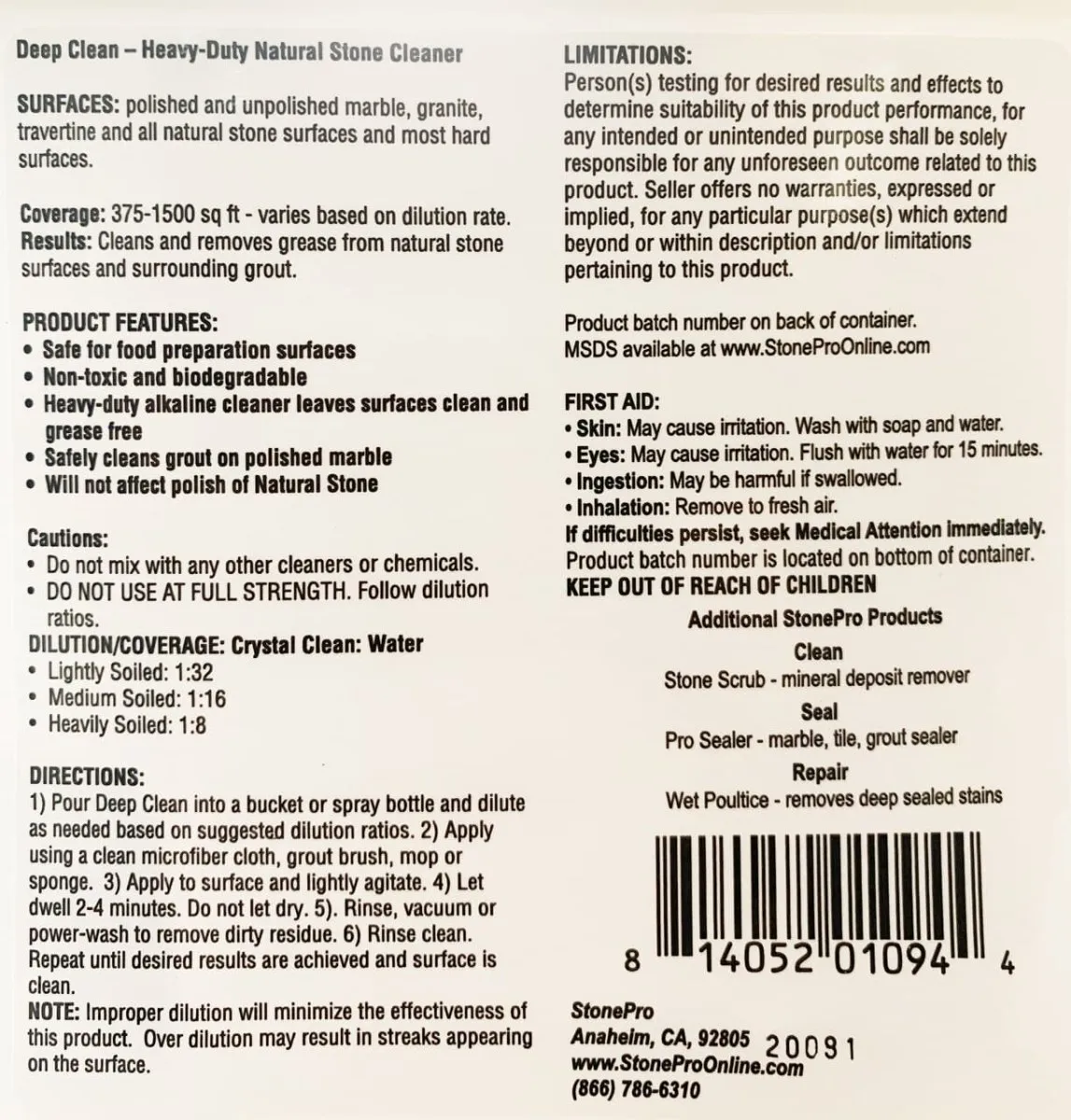 Deep Clean Concentrate
