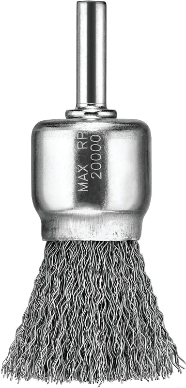 DeWALT DW4901 End Brush, 1 in Dia, 0.014 in Dia Bristle, Carbon Steel Bristle :CD: QUANTITY: 1