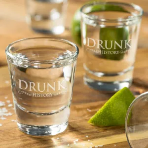 Drunk History Logo Shot Glass