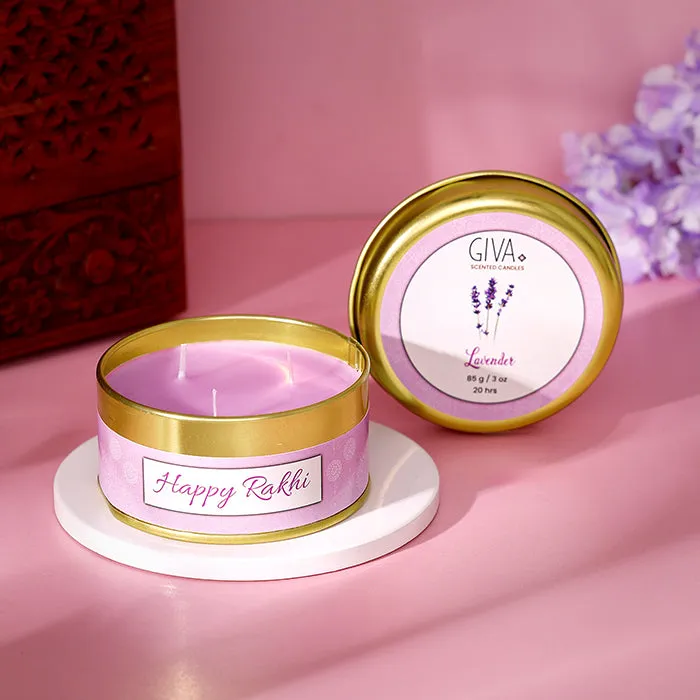 Lavender Fragrance Rakhi Candle