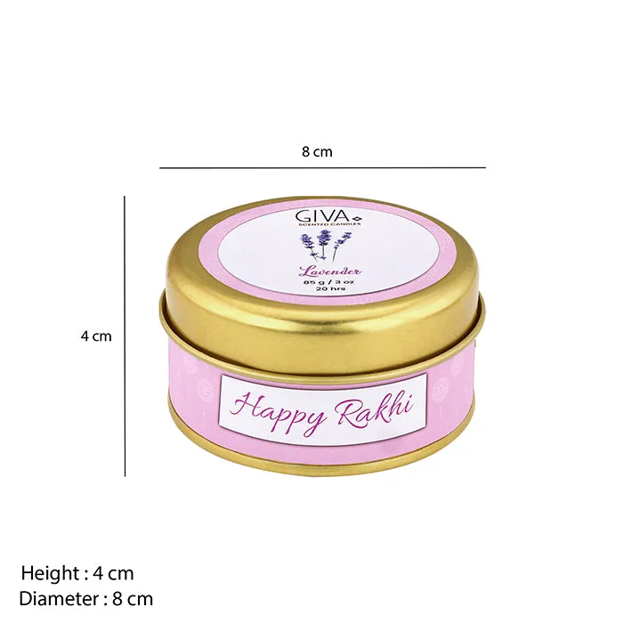 Lavender Fragrance Rakhi Candle