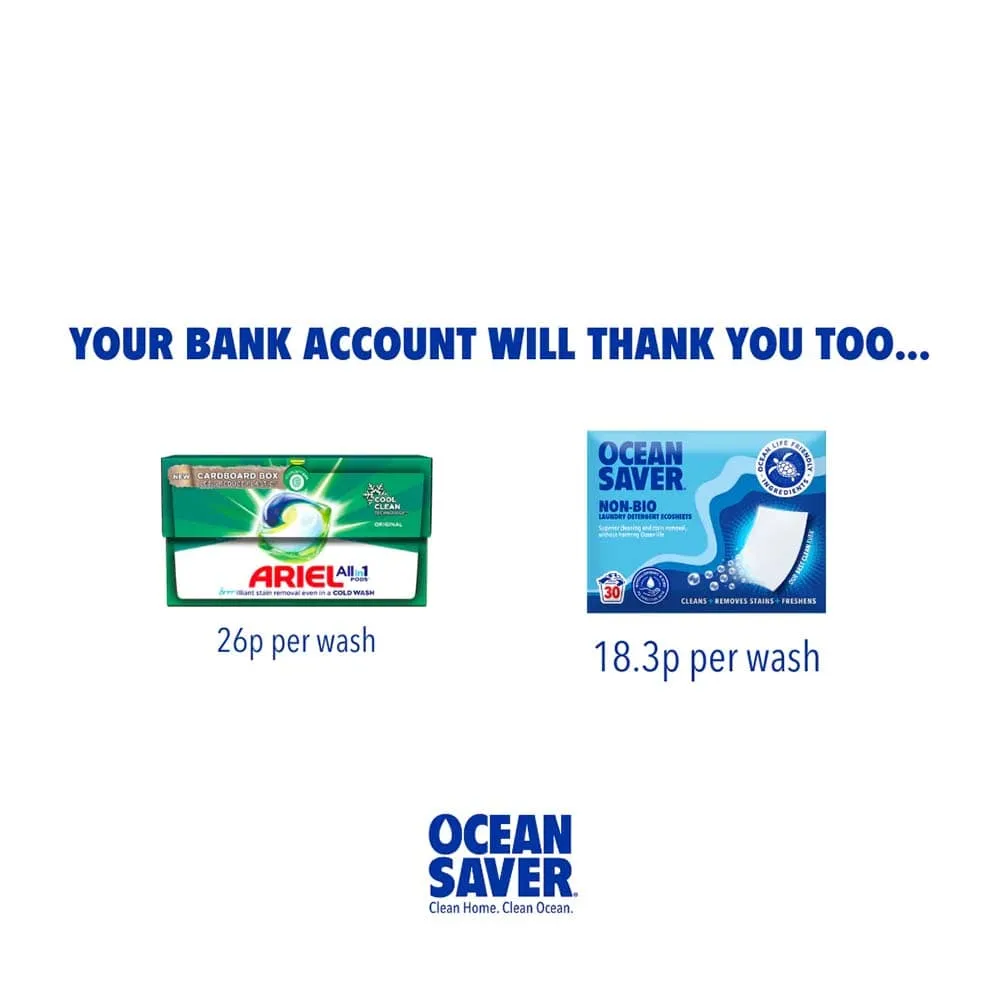 OceanSaver Laundry Detergent Sheets (30) Fresh Linen