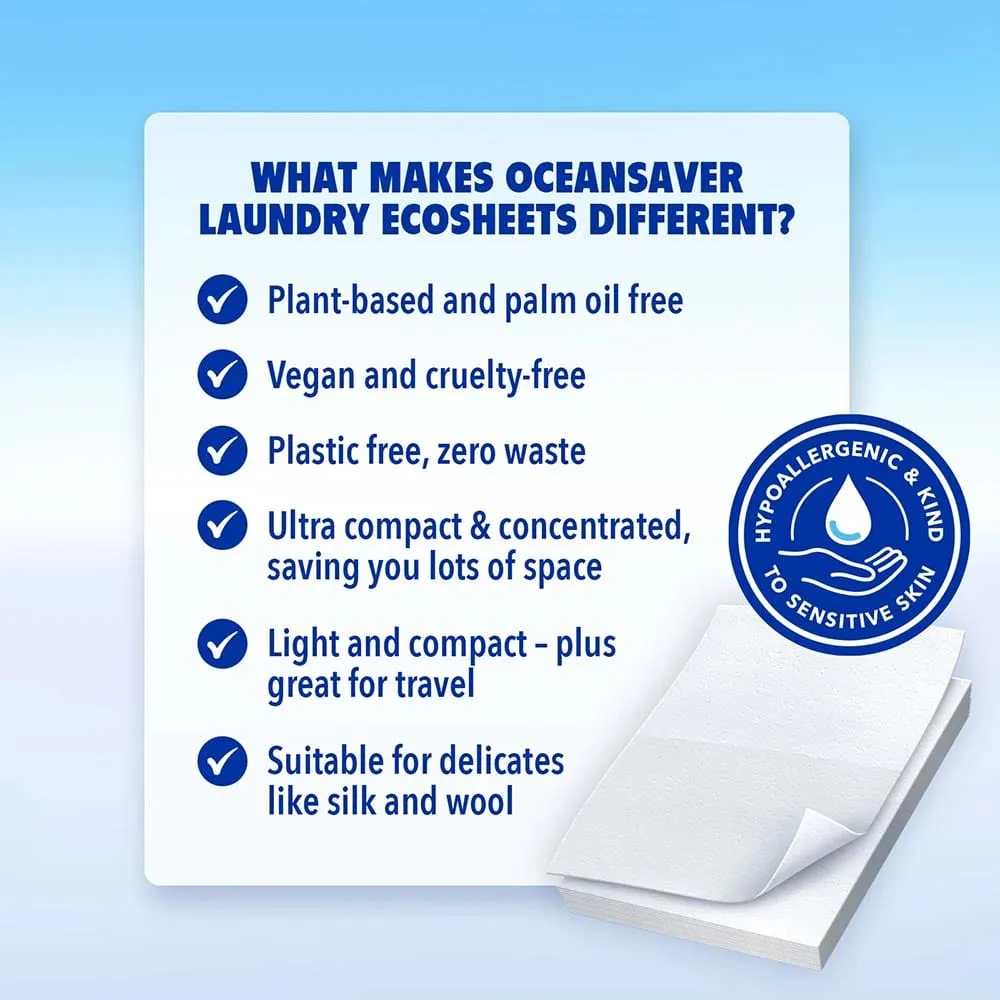 OceanSaver Laundry Detergent Sheets (30) Fresh Linen
