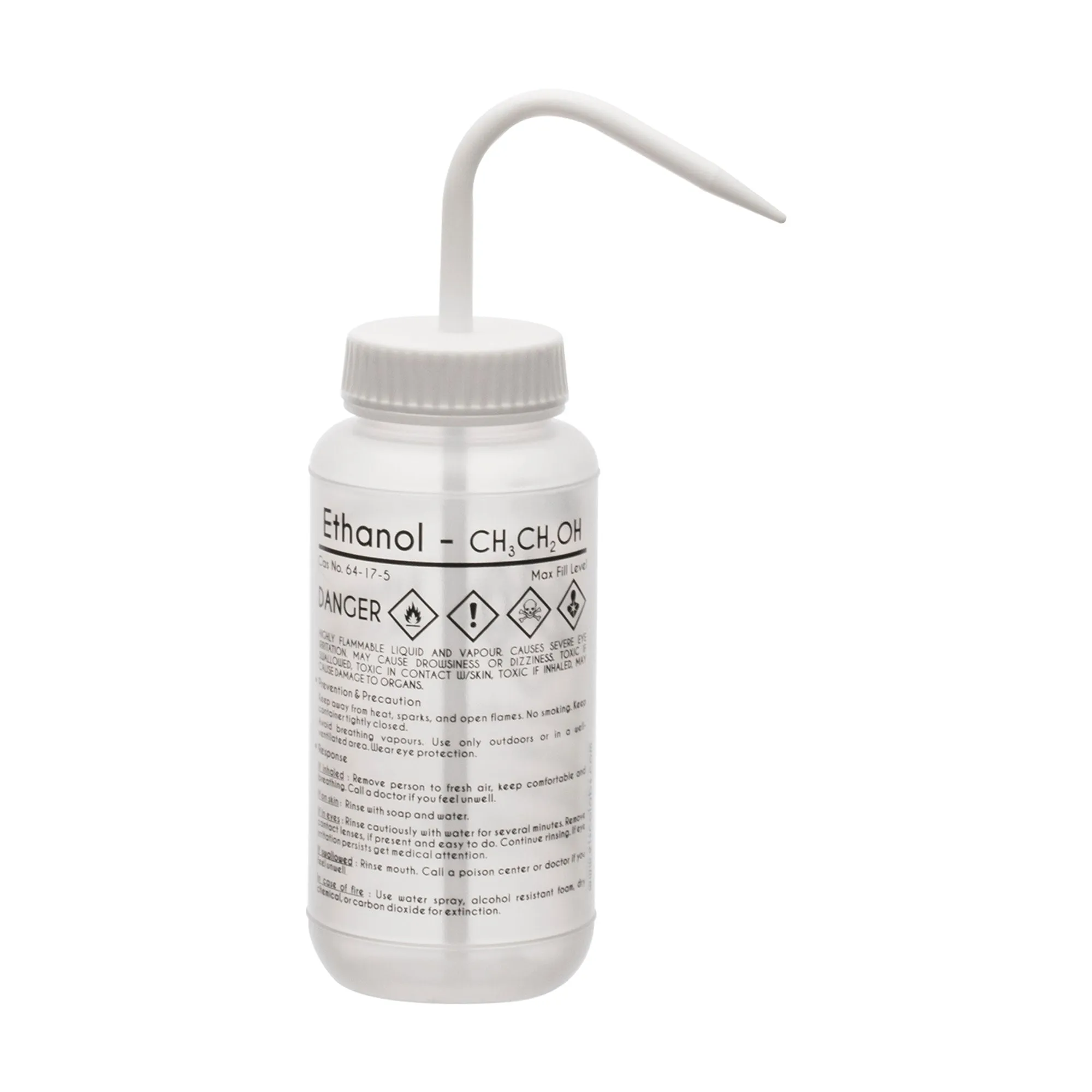 Performance Plastic Wash Bottle, Ethanol, 500 ml - Labeled (1 Color)