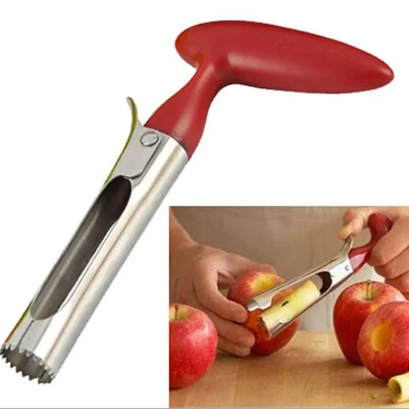 Red Kitchen Steel Fruit / Vegetable Corer