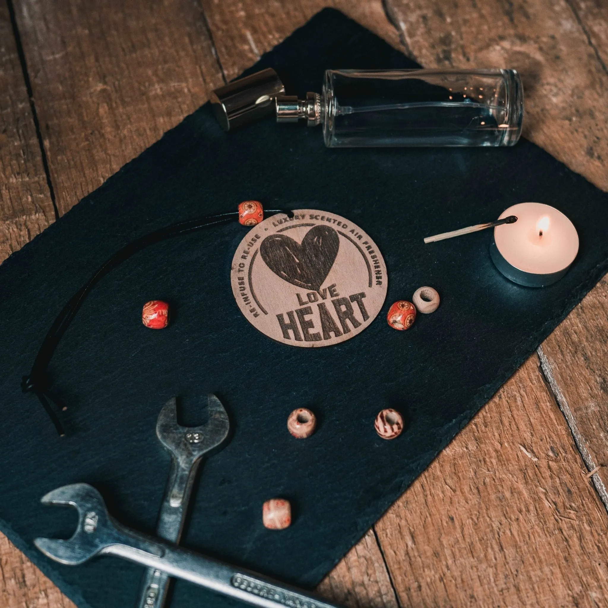 Reusable Car Air Freshener Disc - 'Love Heart' Design