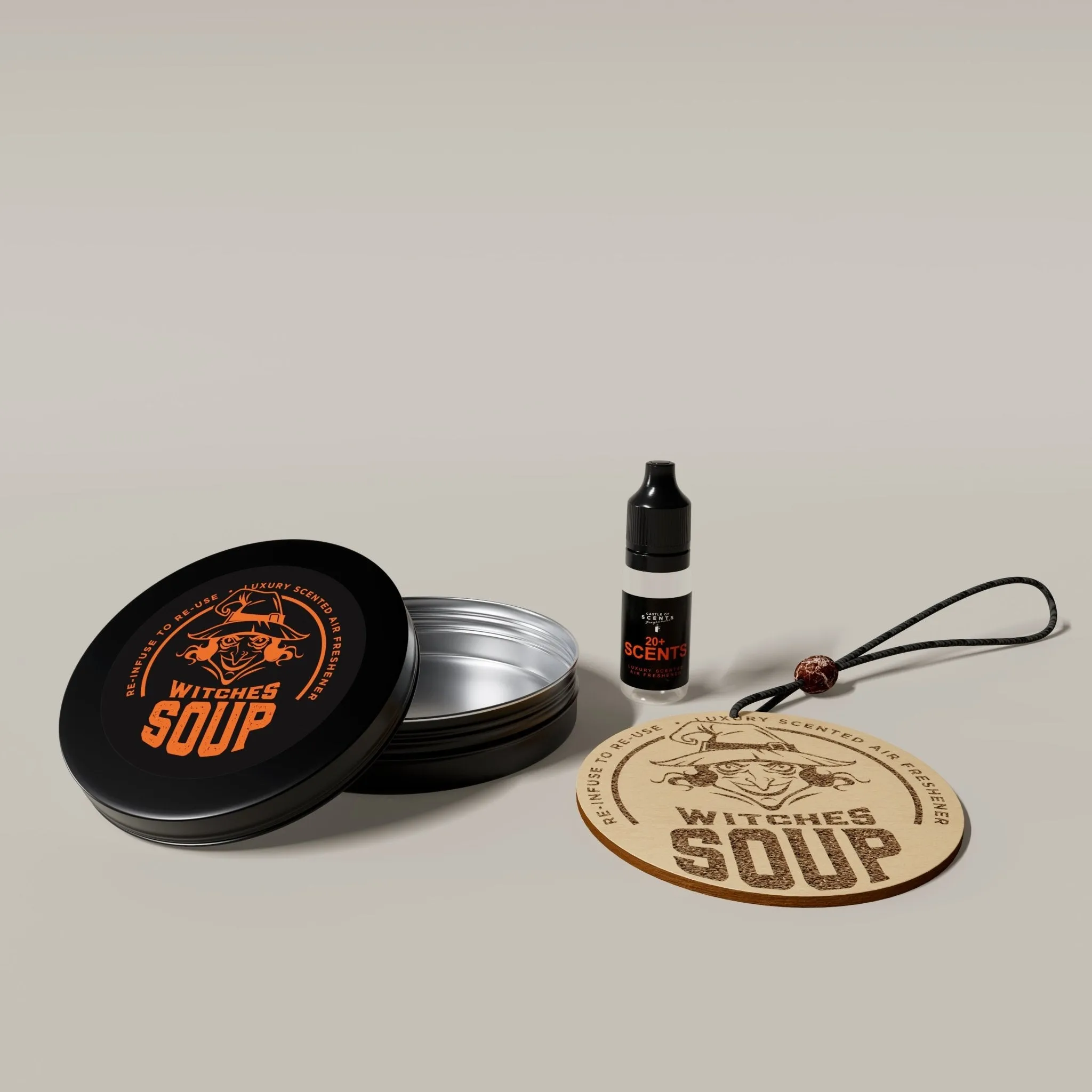 Reusable Car Air Freshener - 'Witches Soup' Design