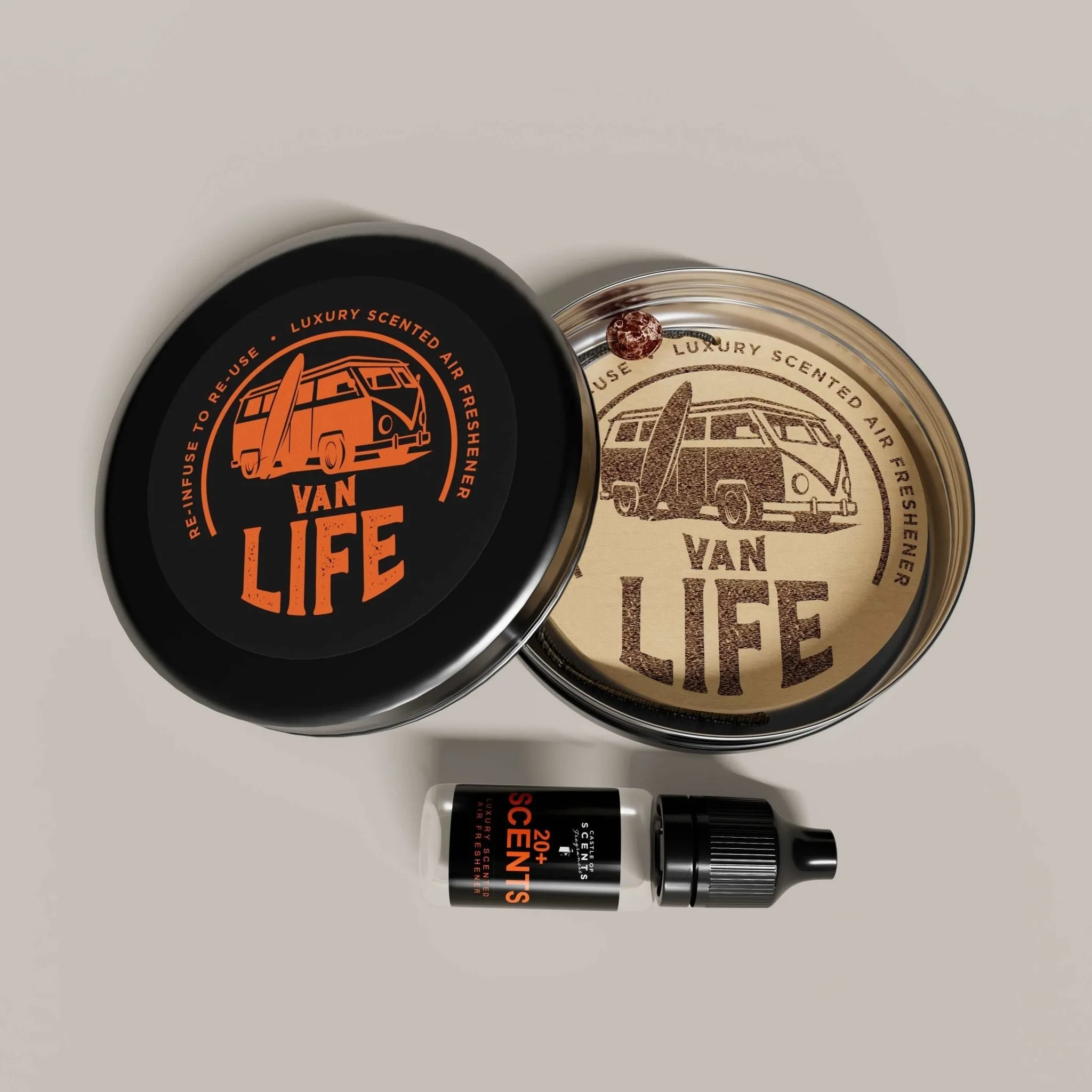 Reusable Car Air Freshener - Wood car air freshener Disc