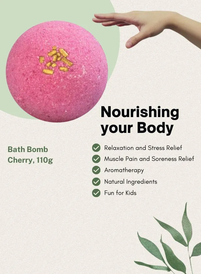 Soap&Friends Cherry Fizzy Bath Bomb - 110g