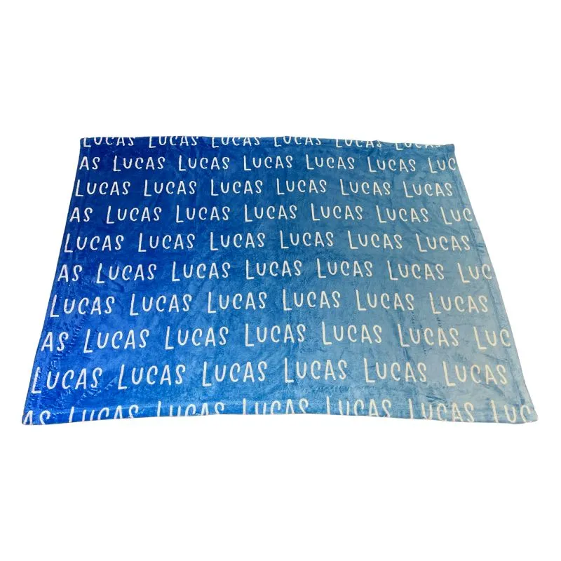 Sugar   Maple Plush Minky Fleece Personalized Blanket | Atmosphere Ombre