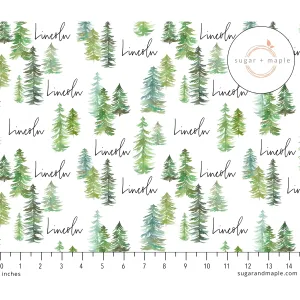 Sugar   Maple Plush Minky Fleece Personalized Blanket | Pine Tree