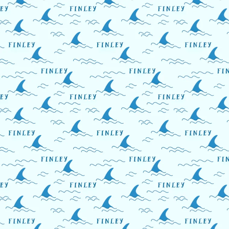 Sugar   Maple Plush Minky Fleece Personalized Blanket | Shark Fin
