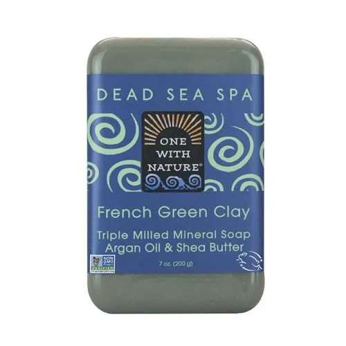 Triple Milled Mineral Soap French Green Clay 7 Oz By One with Nature